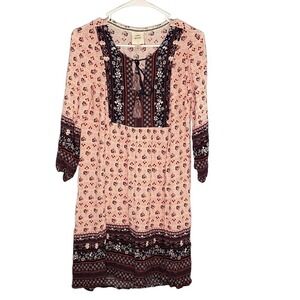 Knox Rose Long Sleeved Boho Dress Size Small
